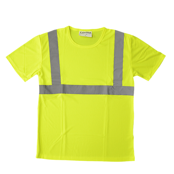 Playera Cuello Redondo Manga Corta HV Lamira Amarillo AS-4408